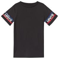 Levis Kids Logo t-skjortekjole med ermer i svart 10 years