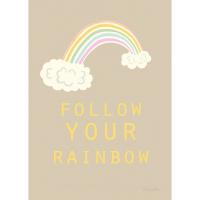 Majvillan Follow Your Rainbow A4 Plakat One Size