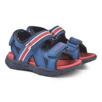 Geox Blue and Red Gleeful Velcro Sandals 31 (UK 12.5)