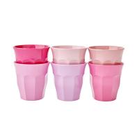 Rice 6-Pack liten kopp i melamin i 50 shades of pink One Size