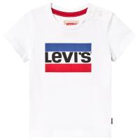 Levis Kids T-skjorte i hvit med logo 6 months