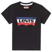 Levis Kids Batwing Flag Logo t-skjorte i svart 3 years