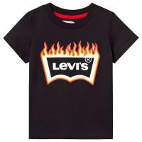 Levis Kids Batwing Flame t-skjorte i svart med logo 5 years