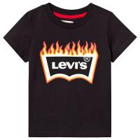 Levis Kids Batwing Flame t-skjorte i svart med logo 10 years
