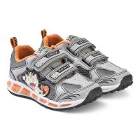 Geox Grey and Orange Shuttle Meowth Light Up Trainers 28 (UK 10)