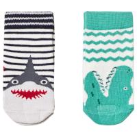 Joules Sokker Hai og Dinosaur 2-pack 0-6 months