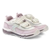Geox Pink and White Android Glitter Velcro Trainers 24 (UK 7)
