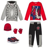Spider-Man Pakke med Disney® Spiderman sko + lue og votter + langermet genser + joggedress